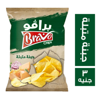 برافو شيبس بطعم جبنة متبلة - 3 ج