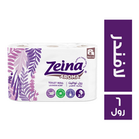 زينه اروما مناديل تواليت برائحة اللافندر - 6 رول