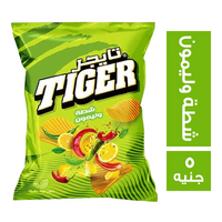 تايجر بطاطس بطعم الشطة والليمون - 5 ج