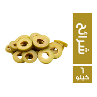 زيتون اخضر شرائح غير مصفى - 6 كجم