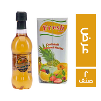 شنايدر مشروب شعير اناناس - 385 مل + فريش عصير كوكتيل 200 مل - 2 صنف
