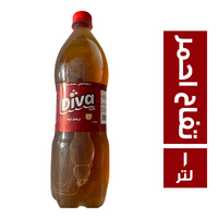 ديفا مشروب غازي بطعم التفاح الاحمر - 1 لتر
