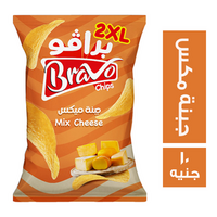 برافو شيبس بطعم جبنة مكس - 10 ج