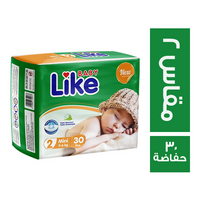لايك بيبي حفاضات للاطفال مقاس 2 - 30 حفاضة