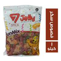 سفن جيلي ستيك بطعم فواكه شكل فصوص سكر - 1 كجم