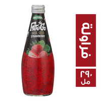 فري جو مشروب بذور الريحان بطعم الفراولة - 290 مل