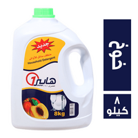 هايبر وان سائل تنظيف الاطباق برائحة خوخ - 8 لتر