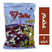 سفن جيلي ستيك بطعم فواكه شكل عضم - 1 كجم