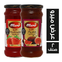 عرض ميرو مربى فراولة - 450 جم + مربى تين - 450 جم - 2 صنف
