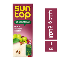 سن توب عصير مشروب تفاح وعنب - 1 لتر
