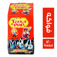 تيكا بوب مصاصة بطعم الفواكه 10 جم - 120 قطعة