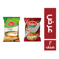 حبوبة 4 كيس ارز مصري فاخر - 5 كجم + 2 كيس دقيق ابيض فاخر - 1 كجم