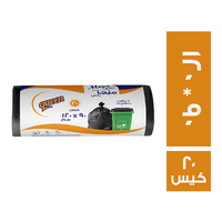 كوين رول اكياس قمامة ميجا بلس اسود 120 * 90 - 20 كيس