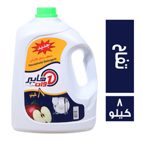 هايبر وان سائل تنظيف الاطباق برائحة تفاح - 8 لتر
