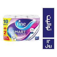فاين سمارت مناديل تواليت مضغوط - 12 رول