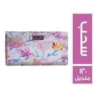 تي سوفت مناديل سحب ايزي باك - 120 منديل