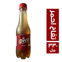 ديفا مشروب غازي بطعم التفاح الاحمر - 330 مل