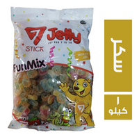 جيلي ستيك فان مكس فواكه حلقات سكر - 1 كجم