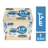 المراعي زبادي طبيعي بطعم السكر 105 جم - 4 قطع