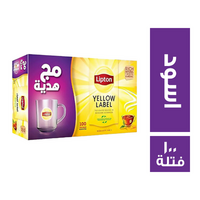 ليبتون شاي اسود + مج هدية - 100 فتلة