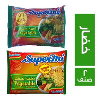 4 كرتونة اندومي بطعم الخضار سوبريمي - 5 ج + 1 كرتونة اندومي نكهة خضار جامبو - 120 جم