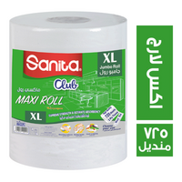 سانيتا كلوب مناديل ماكسي رول اكس لارج - 725 منديل