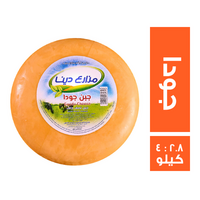 مزارع دينا جبن جودا سادة نصف جاف وزن من 2.8 : 4 كجم