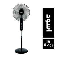 اس سمارت مروحة استاند اسود - 18 بوصة