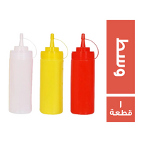 انبوب صوصات وسط بلاستك ألوان - 1 قطعة