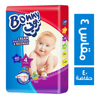 بوني حفاضات اطفال مقاس 4 - 40 حفاضة