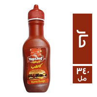 توب شيف كاتشب حار - 340 مل