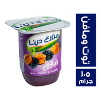 مزارع دينا زبادي بقطع التوت والمافن - 105 جم