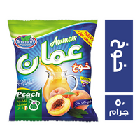 عمان عصير خوخ ظرف - 50 جم
