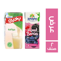 عرض بخيره عصير اطعم - 200 مل + جهينه عصير اطعم - 235 مل - 2 صنف