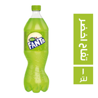 فانتا مشروب غازي بطعم التفاح الاخضر - 1 لتر