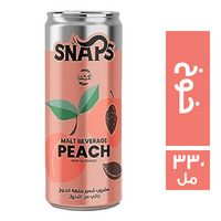 سنابس مشروب شعير بنكهة الخوخ - 330 مل