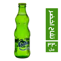 فانتا مشروب غازي بطعم التفاح اخضر زجاجة - 330 مل