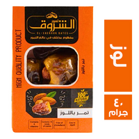 الشروق تمر نصف جاف محشو باللوز - 40 جم