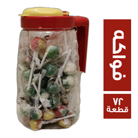 لايكي شفشق مصاصة بطعم الفواكه - 72 قطعة
