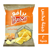 برافو شيبس بطعم جبنة مكس - 2 ج