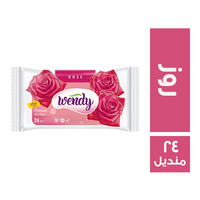 ويندي مناديل مبللة روز - 24 منديل