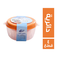 ميجو علب حفظ دائرية - 4 قطع