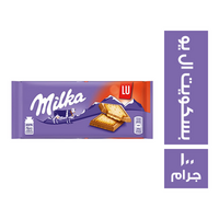 ميلكا شيكولاتة ببسكويت ال يو - 100 جم