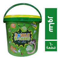 دبل كيكرز مصاصة ساور - 60 قطعة