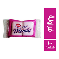 موودي لبان بطعم الفراولة - 100 قطعة