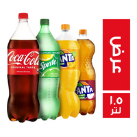 3 شرينك كوكاكولا + 3 شرينك سبرايت ليمون + 3 شرينك فانتا برتقال + 3 شرينك فانتا تفاح - 1.5 لتر