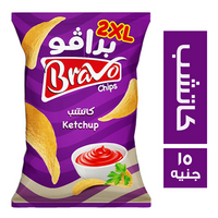 برافو شيبس بطعم كاتشب - 15 ج