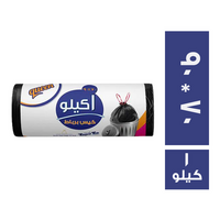 كوين اكياس قمامة برباط اسود 90 * 70 - 1 كجم