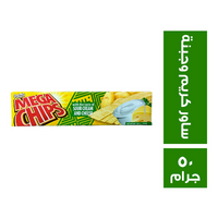 ميجا شيبس شرائح بطاطس طبيعية بطعم الساور كريم والجبنة - 50 جم