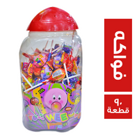 همتو وي مصاصة بطعم الفواكه - 90 قطعة